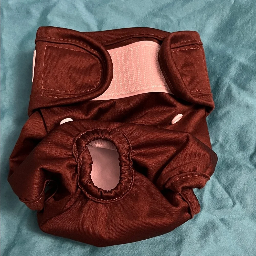 PET SOFT REUSABLE 🐶 BROWN PUPPY/DOG DIAPER SMALL